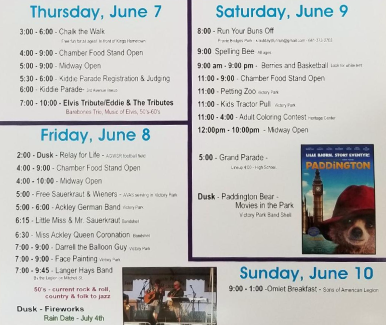 Ackley Sauerkraut Days 2018 KDAO Radio & Television